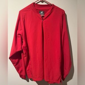 New Balance Mens 1/4 Zip Windbreaker Jacket Red Running Size XL